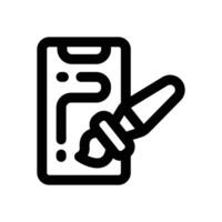 mobile line icon. Clean and minimalist icon for websites and mobile apps. vector