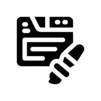 drawing glyph icon. Strong and solid icon for websites and mobile apps. vector