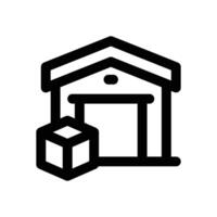 warehouse line icon. Clean and minimalist icon for websites and mobile apps. vector