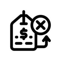 no sale line icon. Clean and minimalist icon for websites and mobile apps. vector