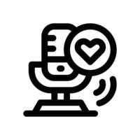 favourite line icon. Clean and minimalist icon for websites and mobile apps. vector