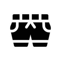 shorts glyph icon. Strong and solid icon for websites and mobile apps. vector