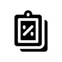 price tag glyph icon. Strong and solid icon for websites and mobile apps. vector