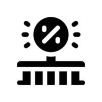promo glyph icon. Strong and solid icon for websites and mobile apps. vector