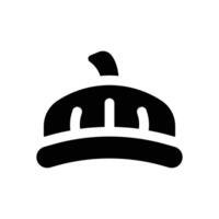 beret glyph icon. Strong and solid icon for websites and mobile apps. vector
