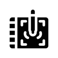 tablet glyph icon. Strong and solid icon for websites and mobile apps. vector