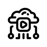 multimedia line icon. Clean and minimalist icon for websites and mobile apps. vector