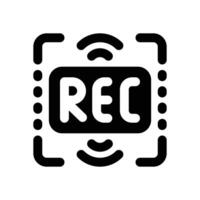 record glyph icon. Strong and solid icon for websites and mobile apps. vector