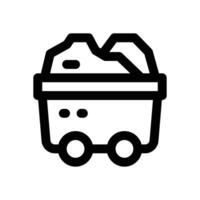 mining cart line icon. Clean and minimalist icon for websites and mobile apps. vector