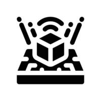augmented reality glyph icon. Strong and solid icon for websites and mobile apps. vector