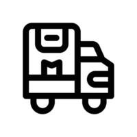 delivery truck line icon. Clean and minimalist icon for websites and mobile apps. vector