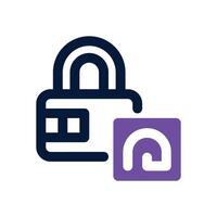 smart lock dual tone icon. Sleek and modern icon for websites and mobile apps. vector
