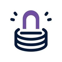 padlock duotone icon. Sleek and modern icon for websites and mobile apps. vector