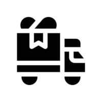 free delivery glyph icon. Strong and solid icon for websites and mobile apps. vector