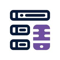 playlist dual tone icon. Sleek and modern icon for websites and mobile apps. vector