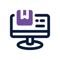 ecommerce dual tone icon. Sleek and modern icon for websites and mobile apps. vector