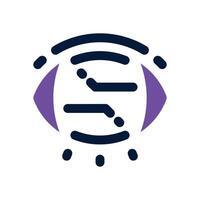 eye biometric dual tone icon. Sleek and modern icon for websites and mobile apps. vector