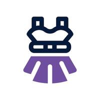 dress dual tone icon. Sleek and modern icon for websites and mobile apps. vector