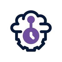 cloud processing duotone icon. Sleek and modern icon for websites and mobile apps. vector