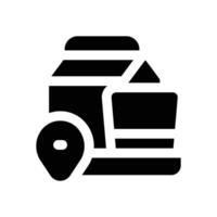 food delivery glyph icon. Strong and solid icon for websites and mobile apps. vector