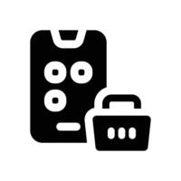 smart retail glyph icon. Strong and solid icon for websites and mobile apps. vector