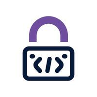 padlock dual tone icon. Sleek and modern icon for websites and mobile apps. vector