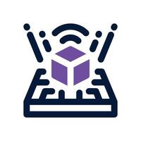 augmented reality duotone icon. Sleek and modern icon for websites and mobile apps. vector