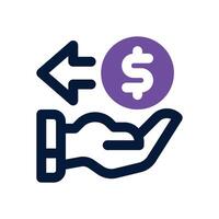 cashback duotone icon. Sleek and modern icon for websites and mobile apps. vector