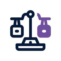 compare product dual tone icon. Sleek and modern icon for websites and mobile apps. vector