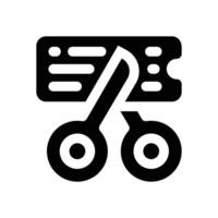 voucher glyph icon. Strong and solid icon for websites, mobile interfaces, presentations, and visual branding. High quality and easy to edit. vector