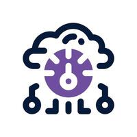 speed duotone icon. Sleek and modern icon for websites and mobile apps. vector