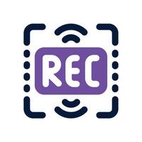 record dual tone icon. Sleek and modern icon for websites and mobile apps. vector
