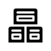 boxes glyph icon. Strong and solid icon for websites and mobile apps. vector
