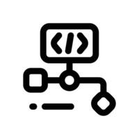 work flow line icon. Clean and minimalist icon for websites and mobile apps. vector