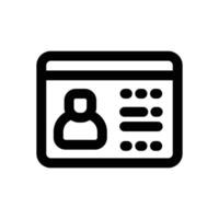 member card line icon. Clean and minimalist icon for websites and mobile apps. vector