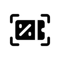 scan glyph icon. Strong and solid icon for websites, mobile interfaces, presentations, and visual branding. High quality and easy to edit. vector