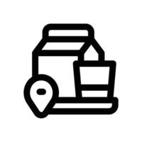 food delivery line icon. Clean and minimalist icon for websites and mobile apps. vector