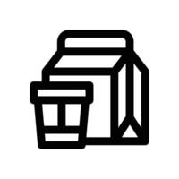 take away line icon. Clean and minimalist icon for websites and mobile apps. vector