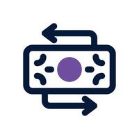 money refund duotone icon. Sleek and modern icon for websites and mobile apps. vector