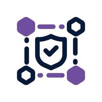 protection chain dual tone icon. Sleek and modern icon for websites and mobile apps. vector