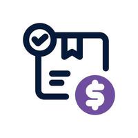 cash on delivery duotone icon. Sleek and modern icon for websites and mobile apps. vector