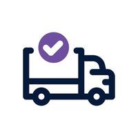 delivery dual tone icon. Sleek and modern icon for websites and mobile apps. vector