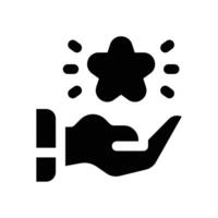 loyalty glyph icon. Strong and solid icon for websites and mobile apps. vector