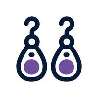 earrings dual tone icon. Sleek and modern icon for websites and mobile apps. vector