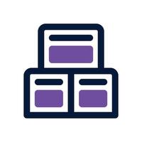 boxes duotone icon. Sleek and modern icon for websites and mobile apps. vector