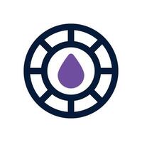 color wheel dual tone icon. Sleek and modern icon for websites and mobile apps. vector