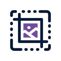 crop dual tone icon. Sleek and modern icon for websites and mobile apps. vector