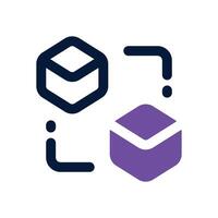 connect chain dual tone icon. Sleek and modern icon for websites and mobile apps. vector