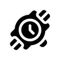 watch glyph icon. Strong and solid icon for websites and mobile apps. vector