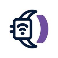 smart watch dual tone icon. Sleek and modern icon for websites and mobile apps. vector